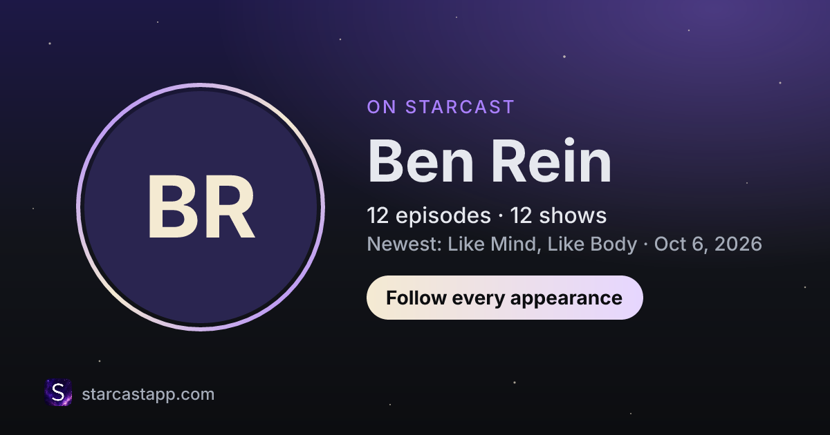 The preview card for Ben Rein