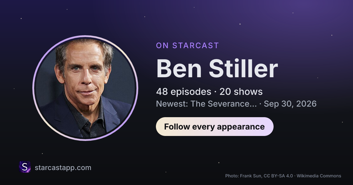 The preview card for Ben Stiller