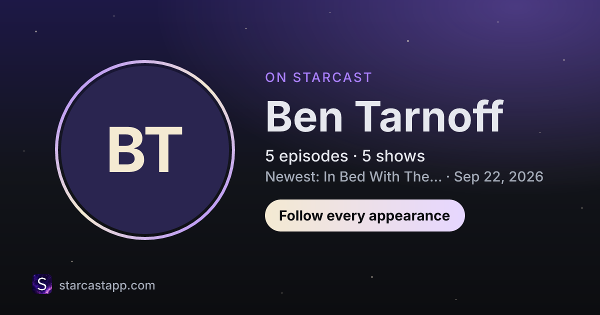 The preview card for Ben Tarnoff