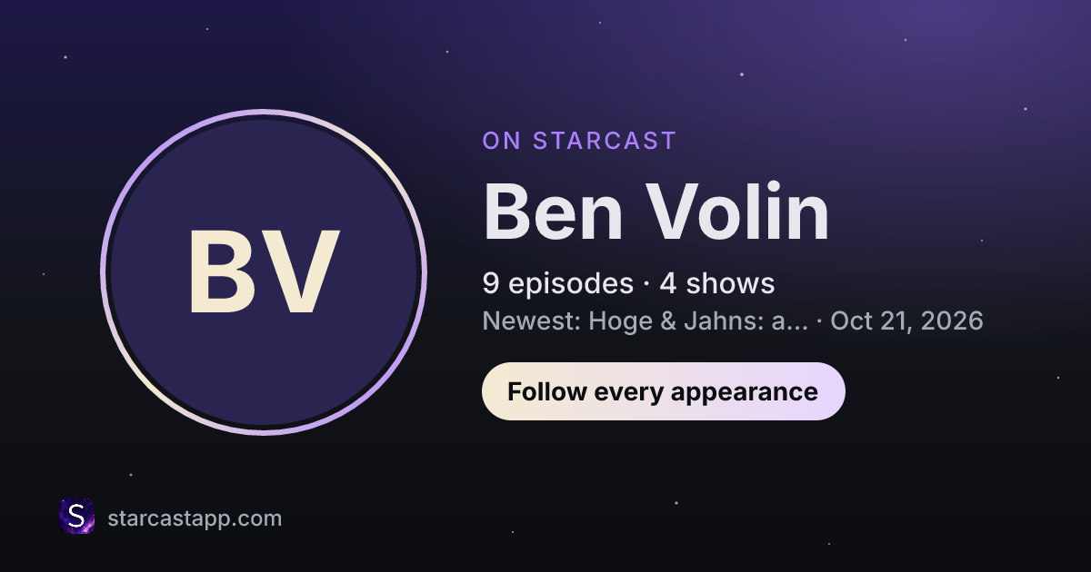 The preview card for Ben Volin