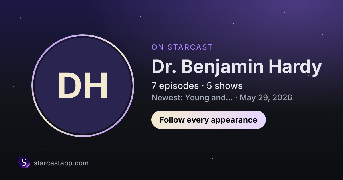 The preview card for Dr. Benjamin Hardy