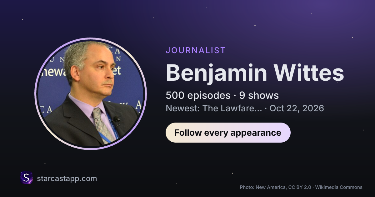 The preview card for Benjamin Wittes