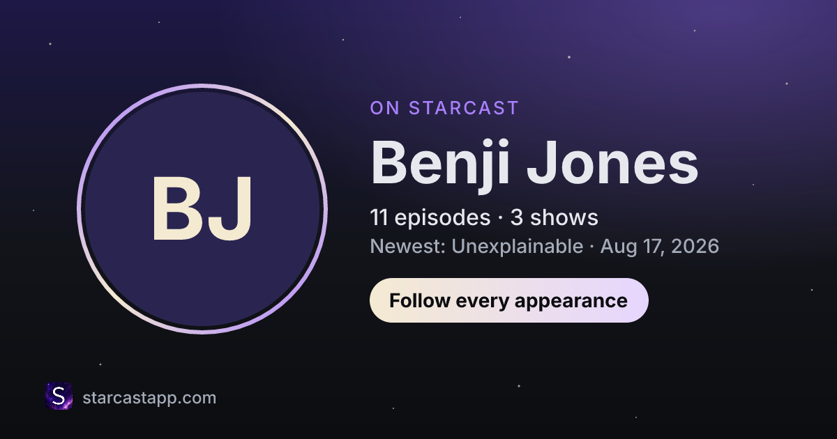 The preview card for Benji Jones