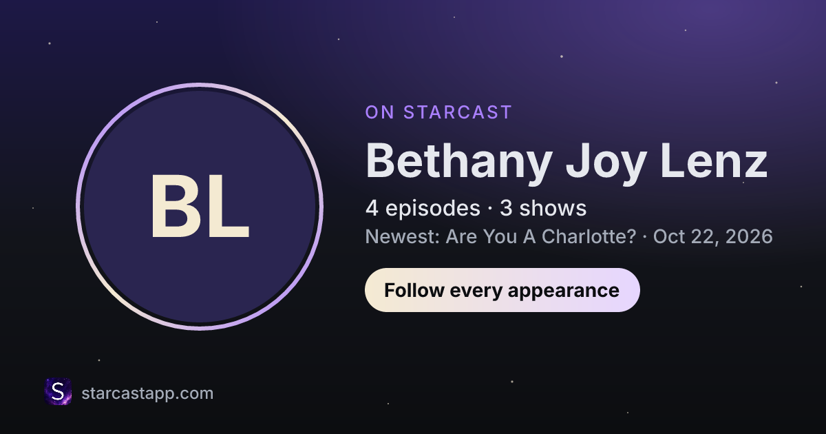The preview card for Bethany Joy Lenz