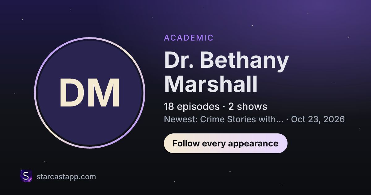 The preview card for Dr. Bethany Marshall