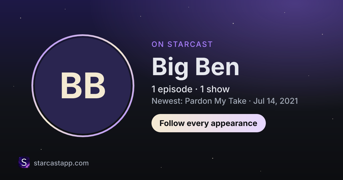 The preview card for Big Ben