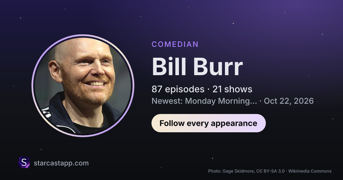 The preview card for Bill Burr