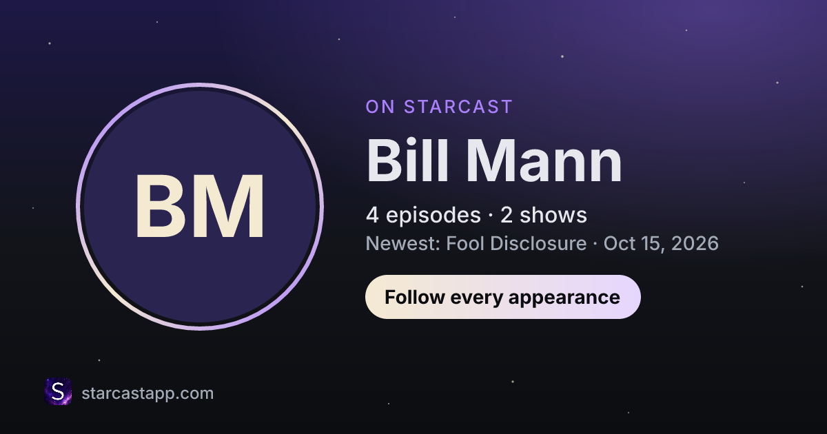 The preview card for Bill Mann