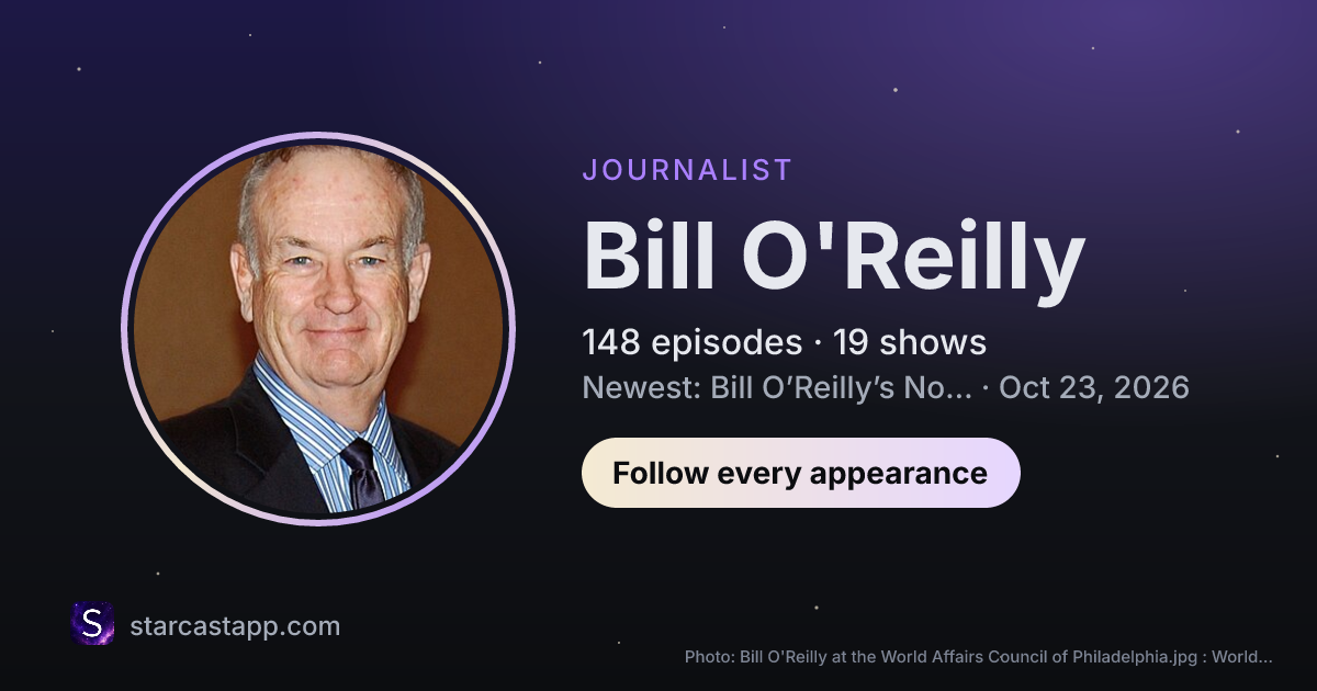 The preview card for Bill O'Reilly