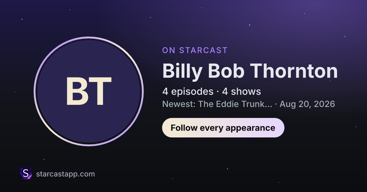 The preview card for Billy Bob Thornton