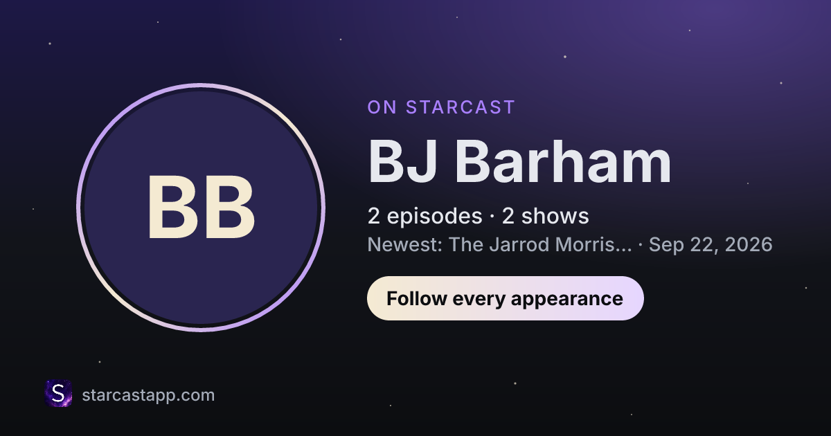 The preview card for BJ Barham