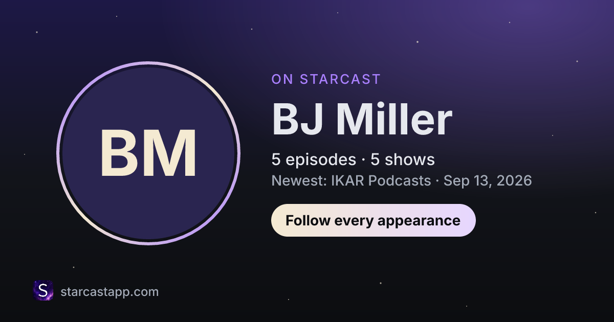 The preview card for BJ Miller