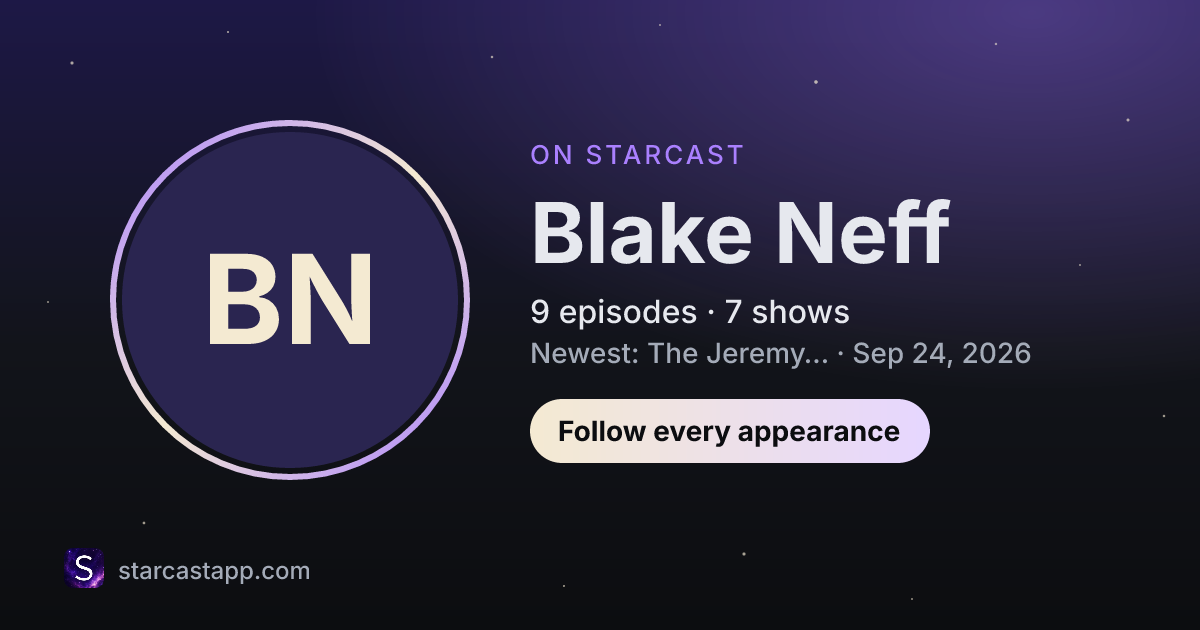 The preview card for Blake Neff