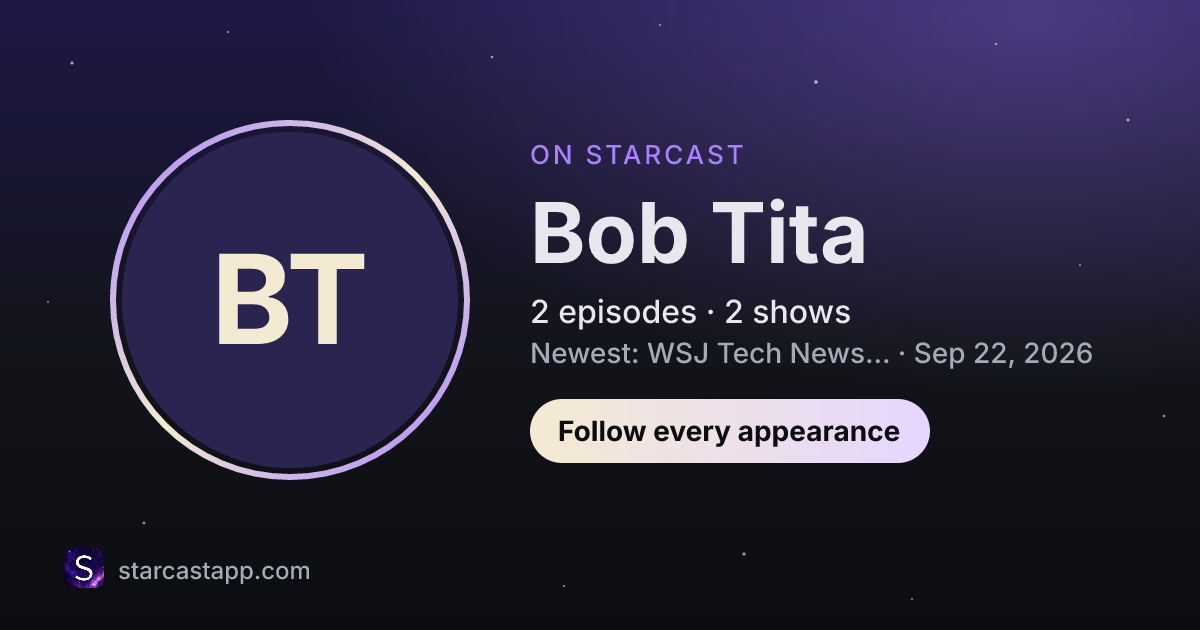 The preview card for Bob Tita