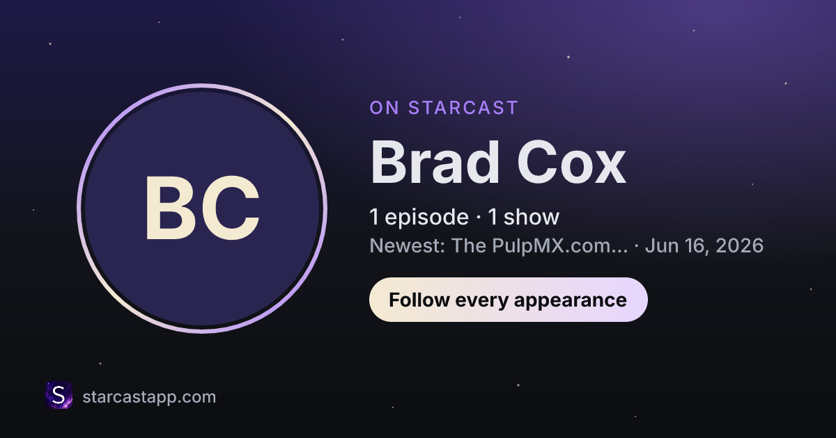The preview card for Brad Cox