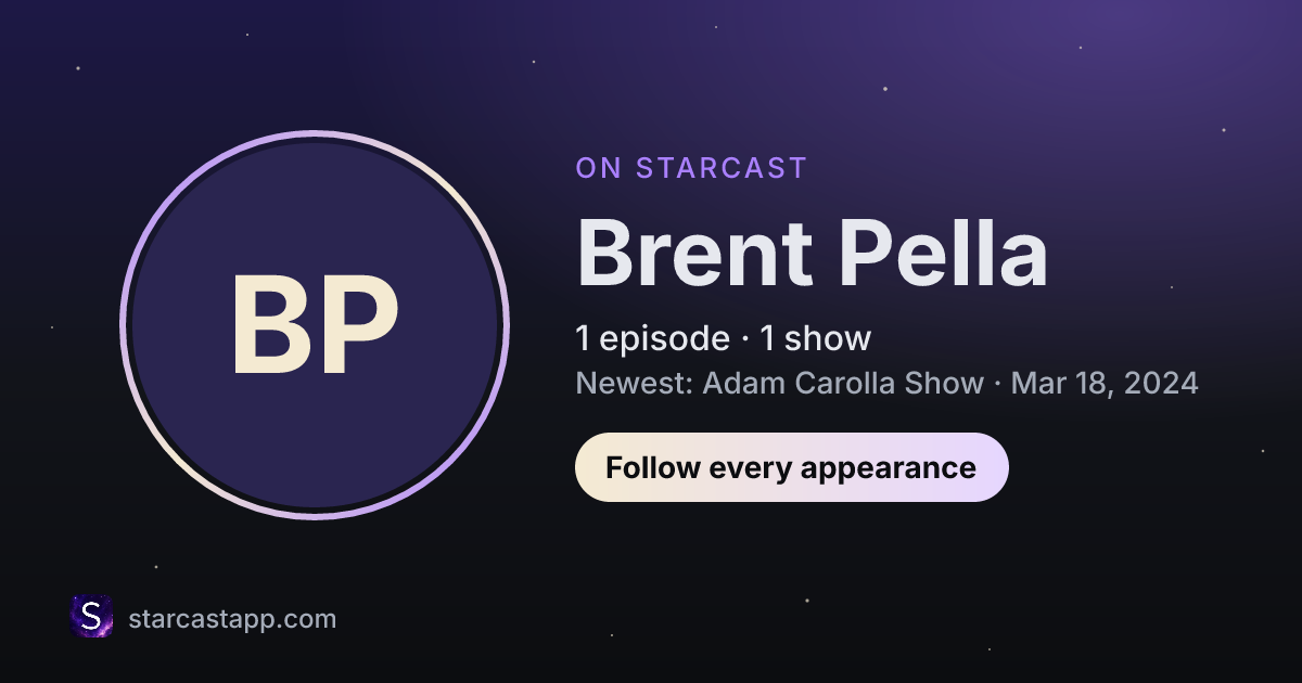 The preview card for Brent Pella