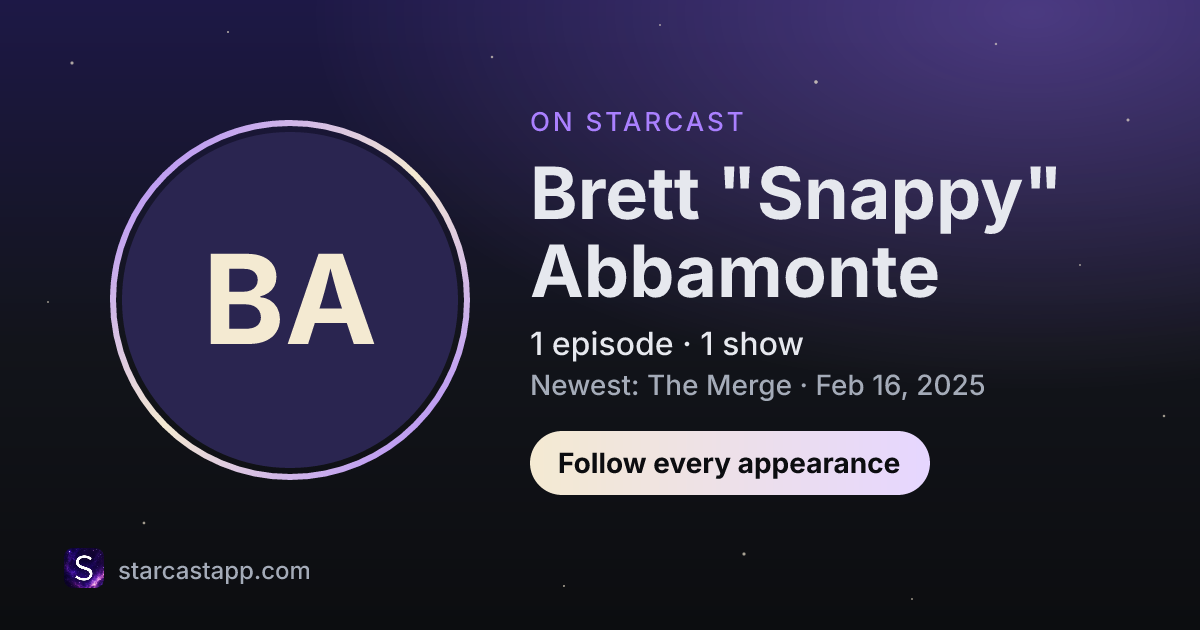 The preview card for Brett "Snappy" Abbamonte