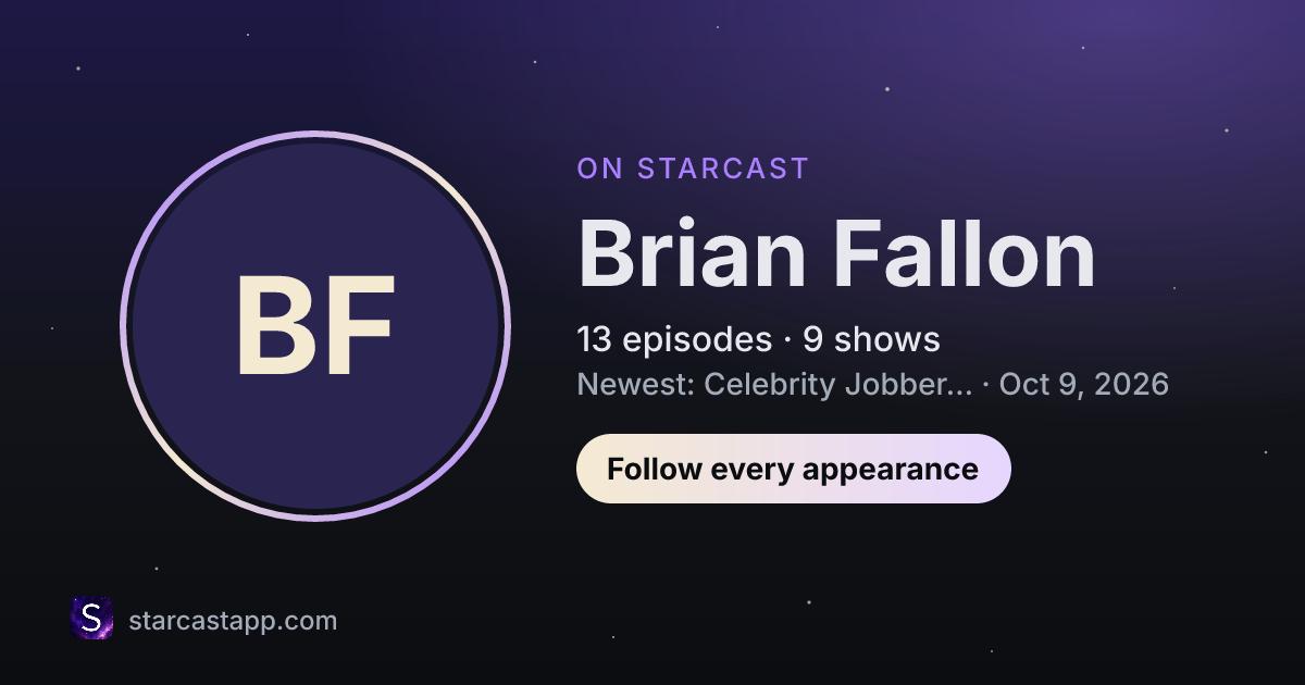 The preview card for Brian Fallon