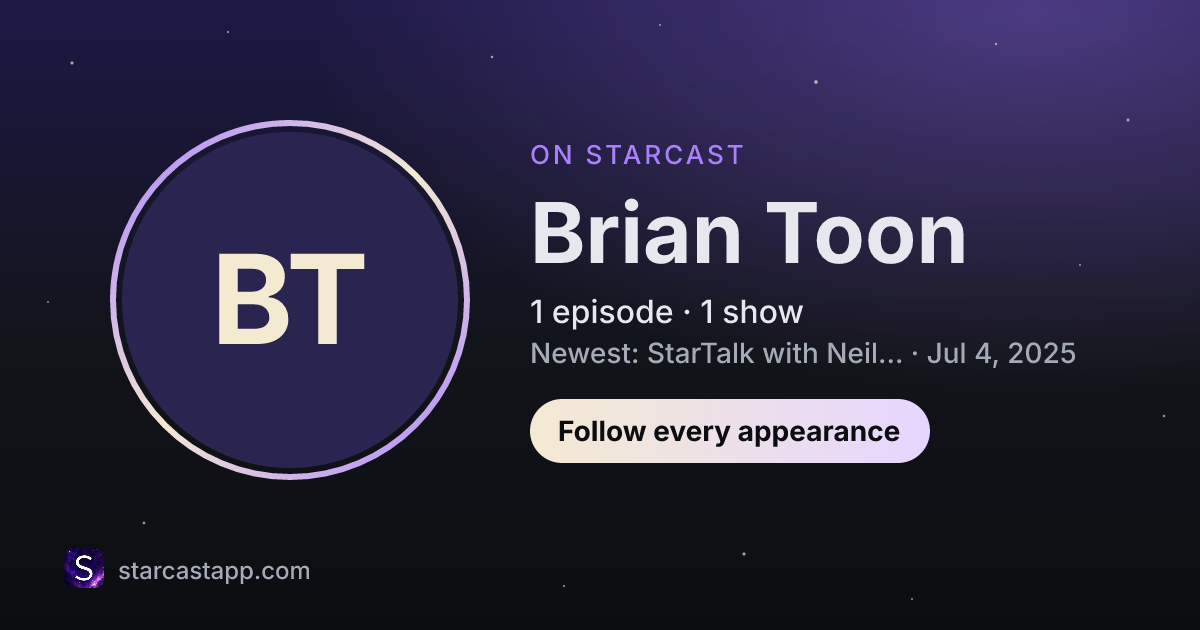 The preview card for Brian Toon