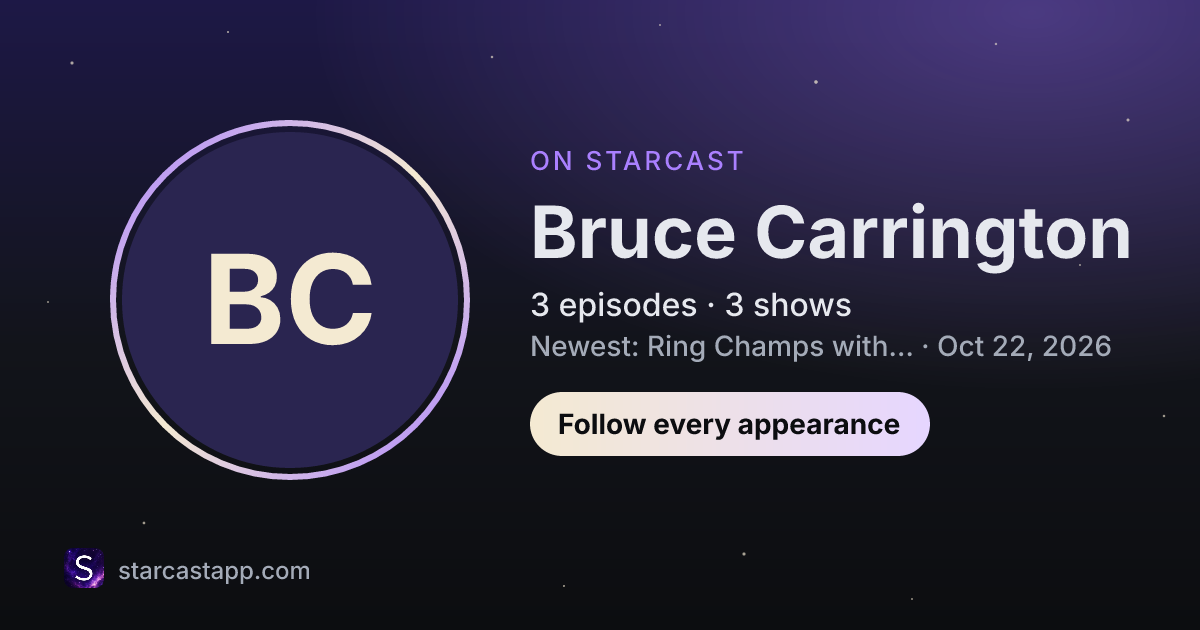 The preview card for Bruce Carrington