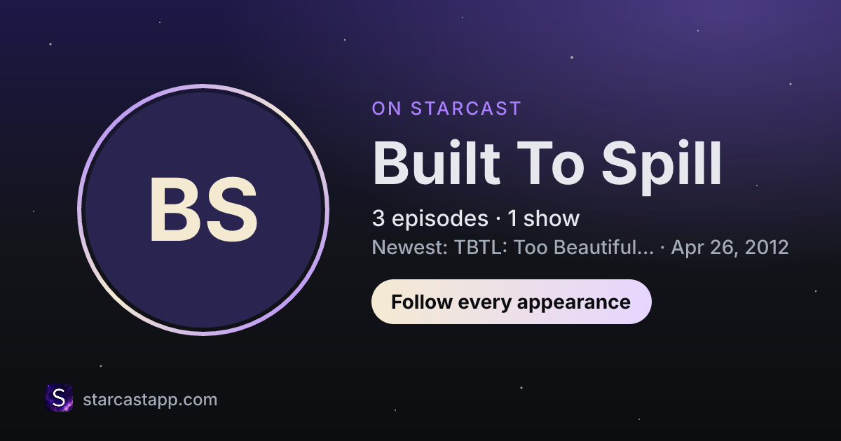 The preview card for Built To Spill