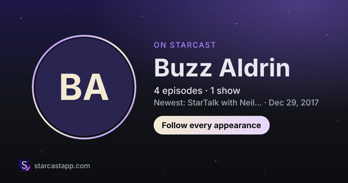 The preview card for Buzz Aldrin