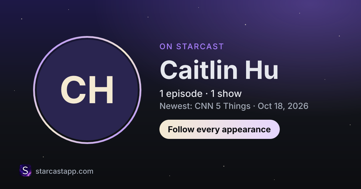The preview card for Caitlin Hu