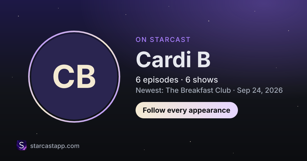 The preview card for Cardi B