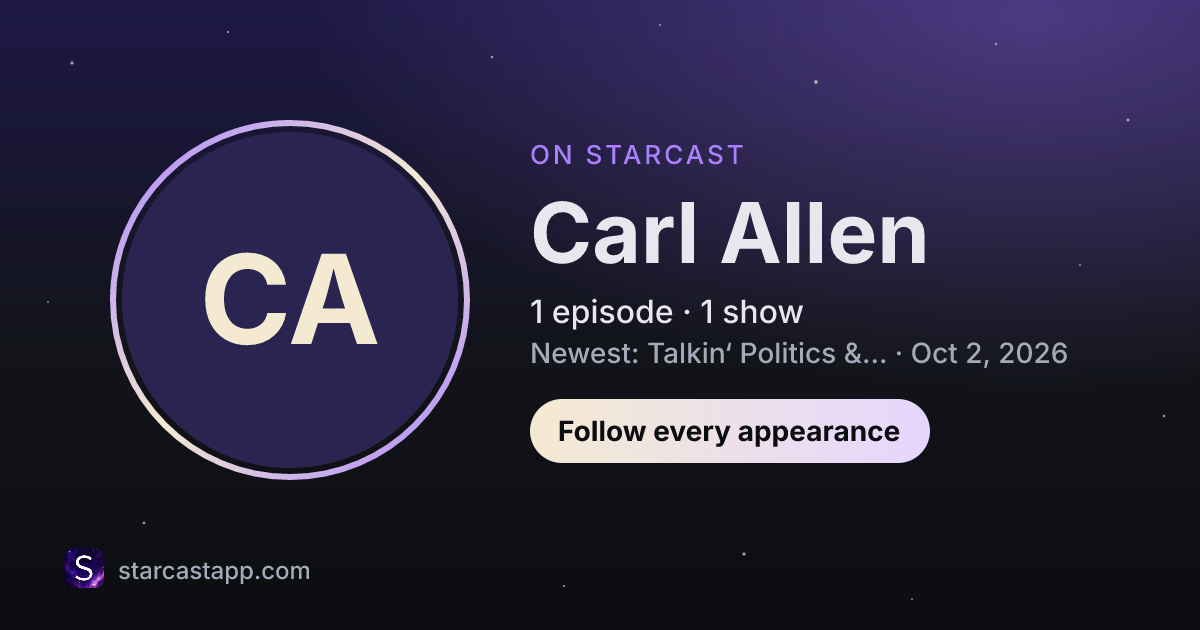 The preview card for Carl Allen