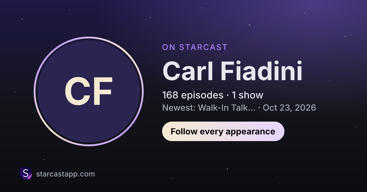 The preview card for Carl Fiadini