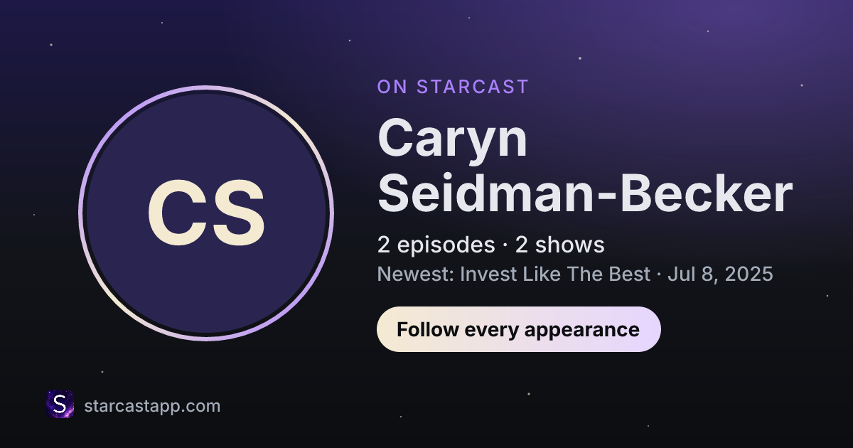 The preview card for Caryn Seidman-Becker