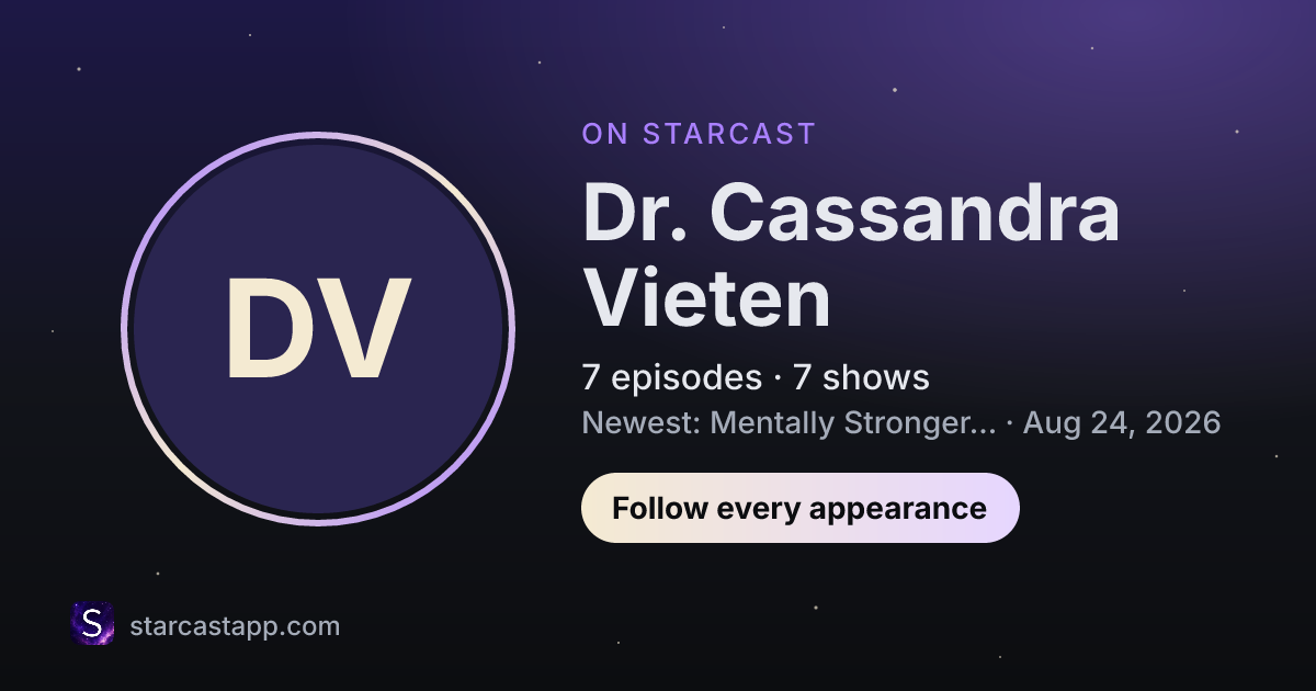 The preview card for Dr. Cassandra Vieten