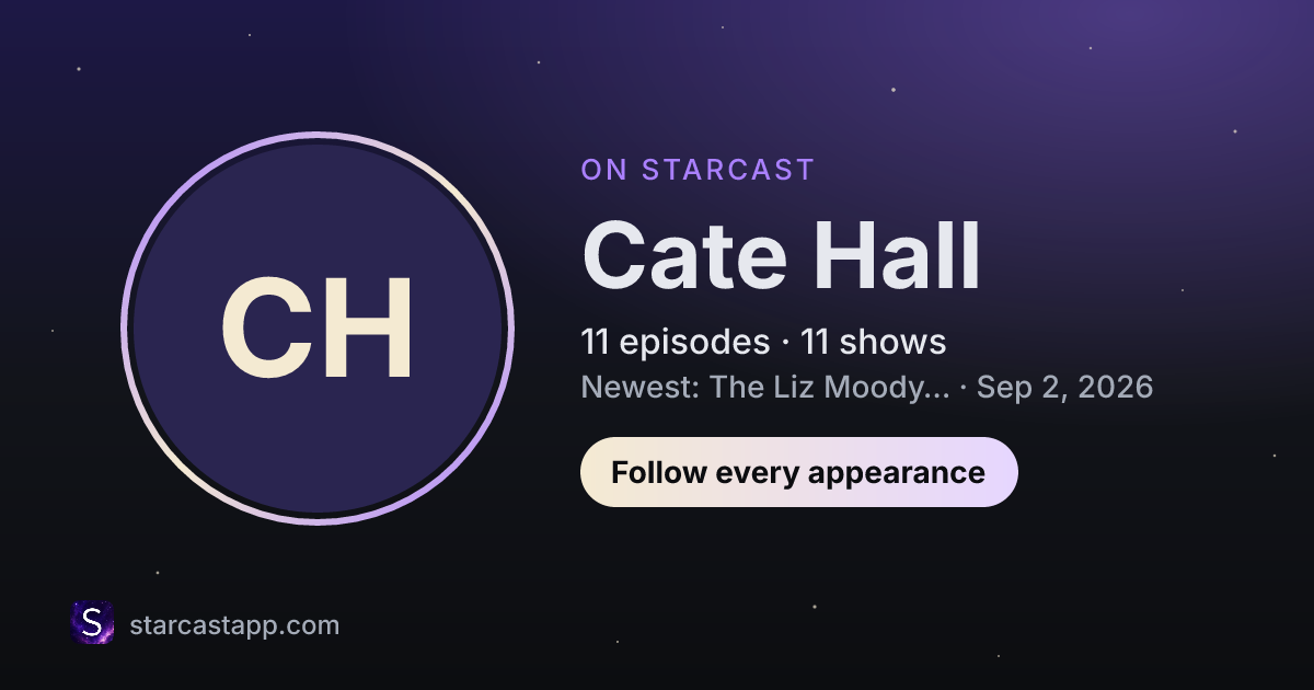 The preview card for Cate Hall