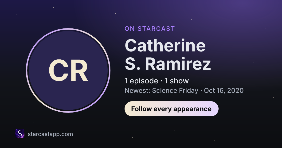 The preview card for Catherine S. Ramirez