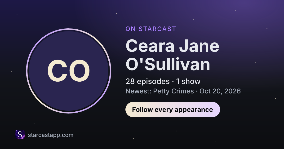 The preview card for Ceara Jane O'Sullivan