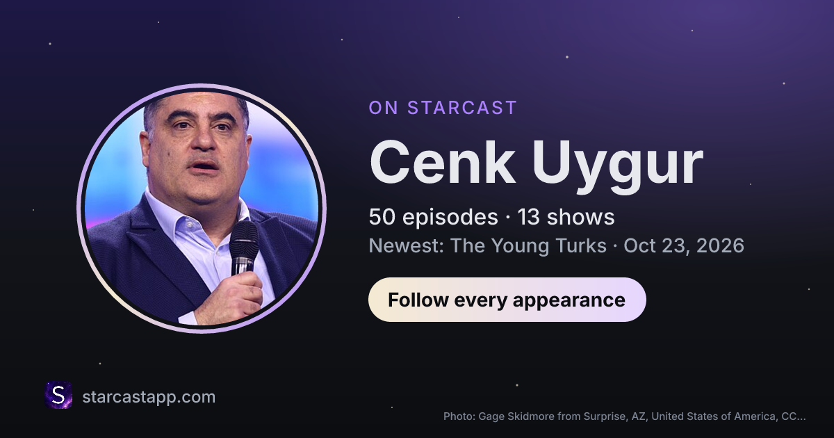The preview card for Cenk Uygur