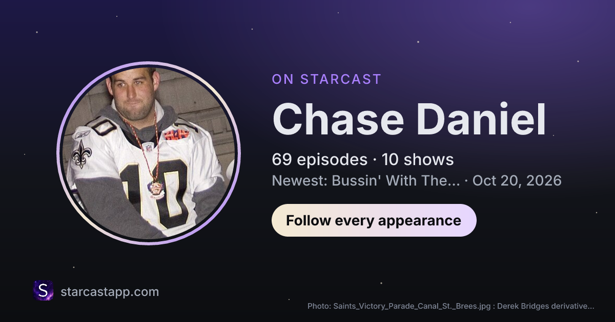 The preview card for Chase Daniel
