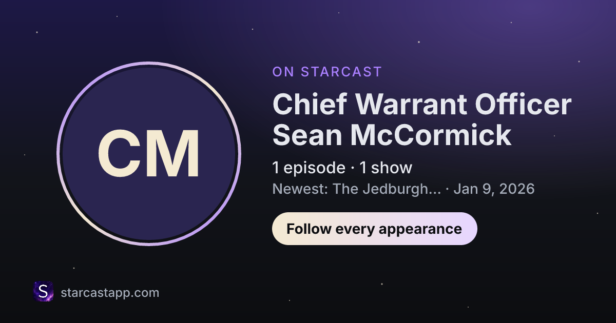 The preview card for Chief Warrant Officer Sean McCormick