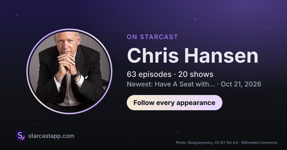 The preview card for Chris Hansen