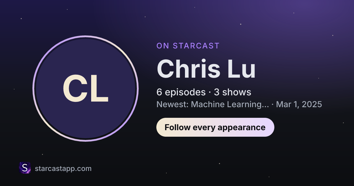 The preview card for Chris Lu