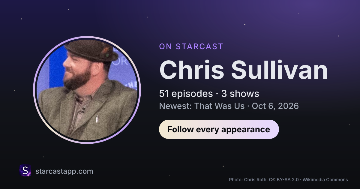 The preview card for Chris Sullivan