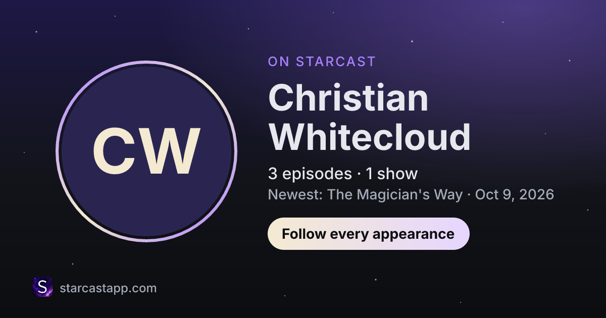 The preview card for Christian Whitecloud