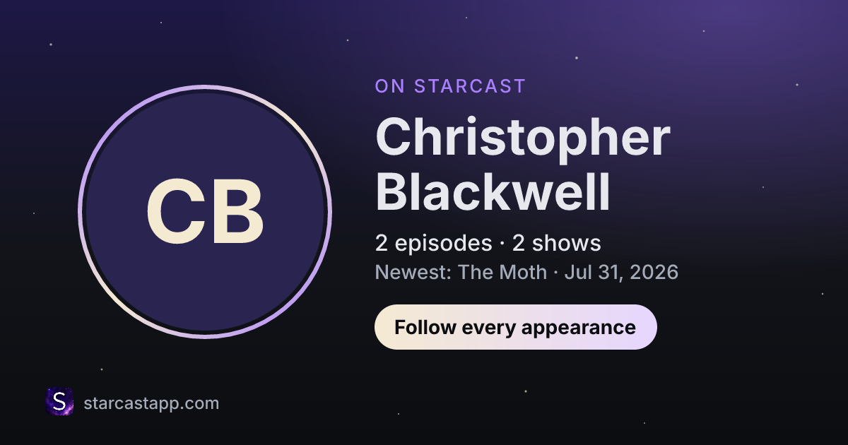 The preview card for Christopher Blackwell