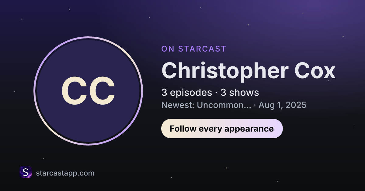 The preview card for Christopher Cox