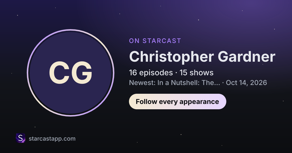 The preview card for Christopher Gardner