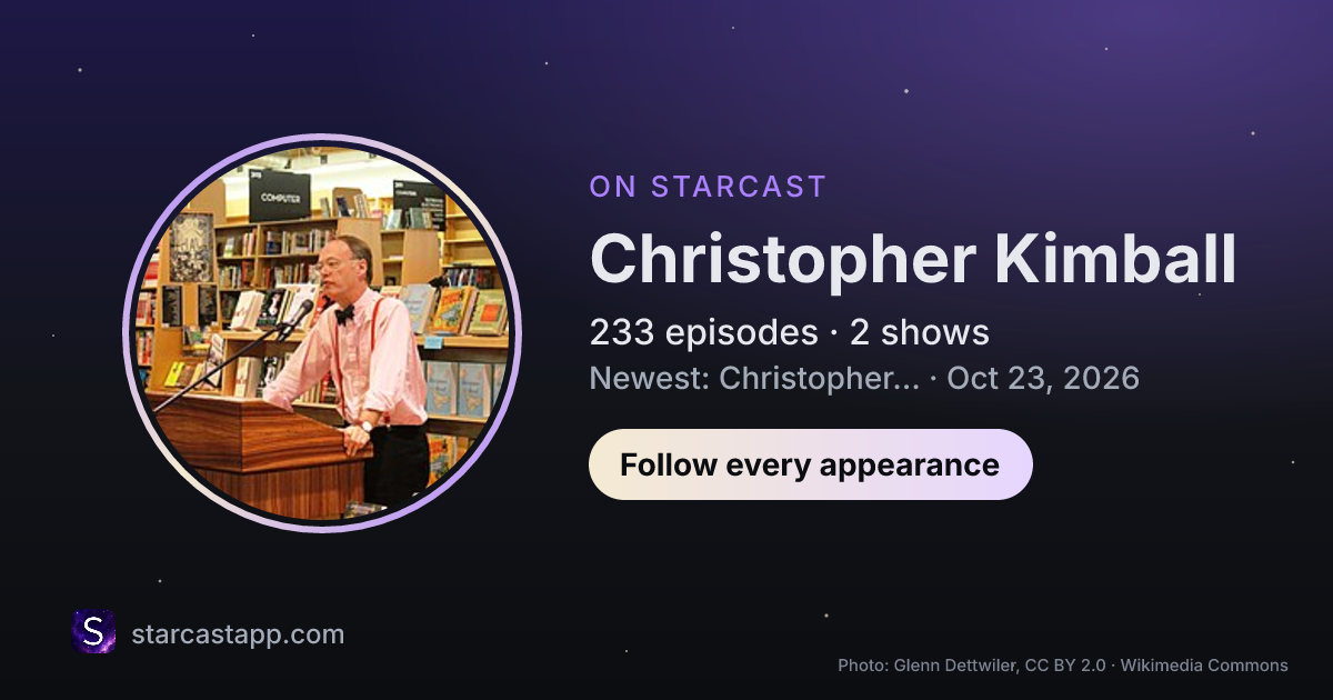 The preview card for Christopher Kimball