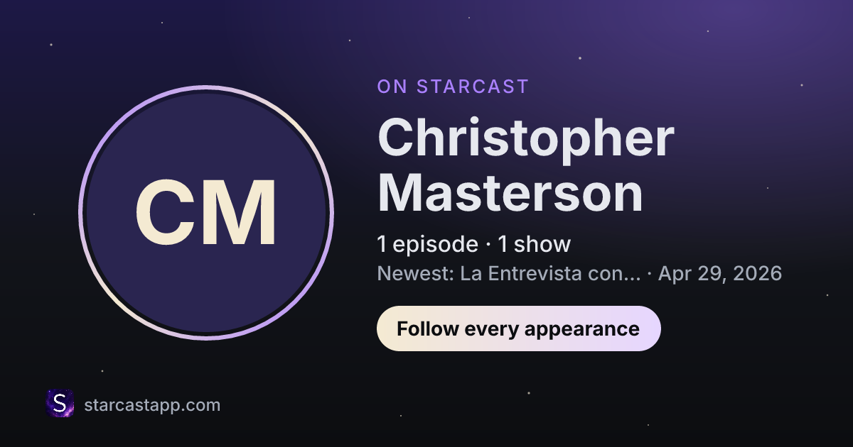 The preview card for Christopher Masterson