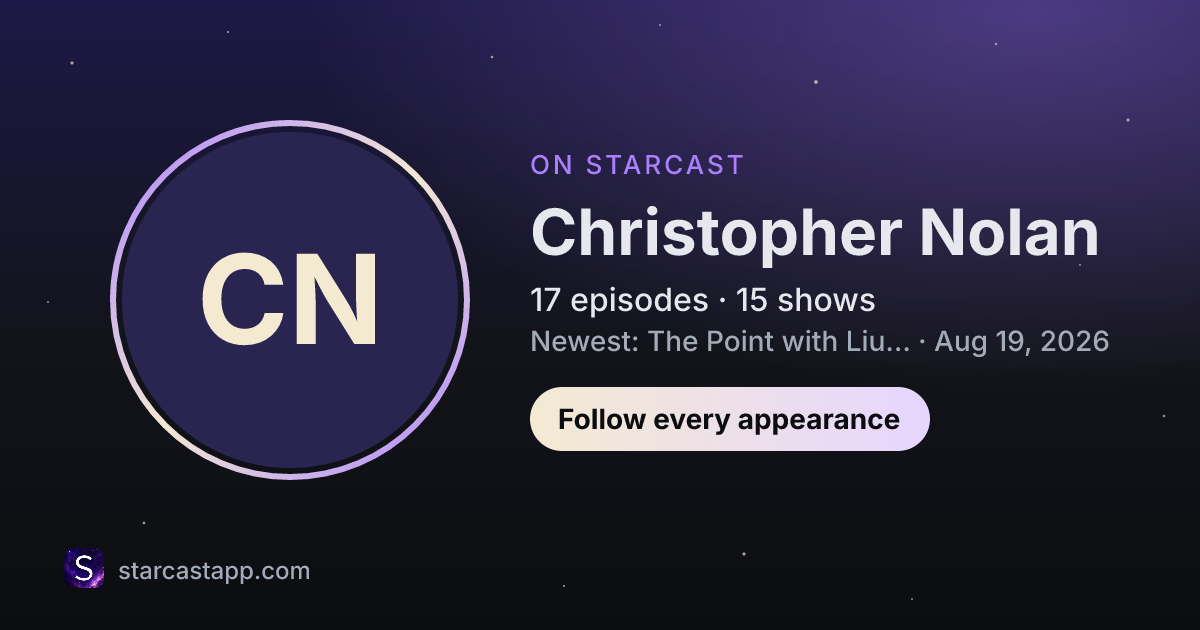The preview card for Christopher Nolan