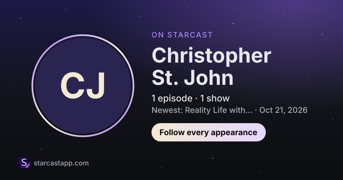 The preview card for Christopher St. John