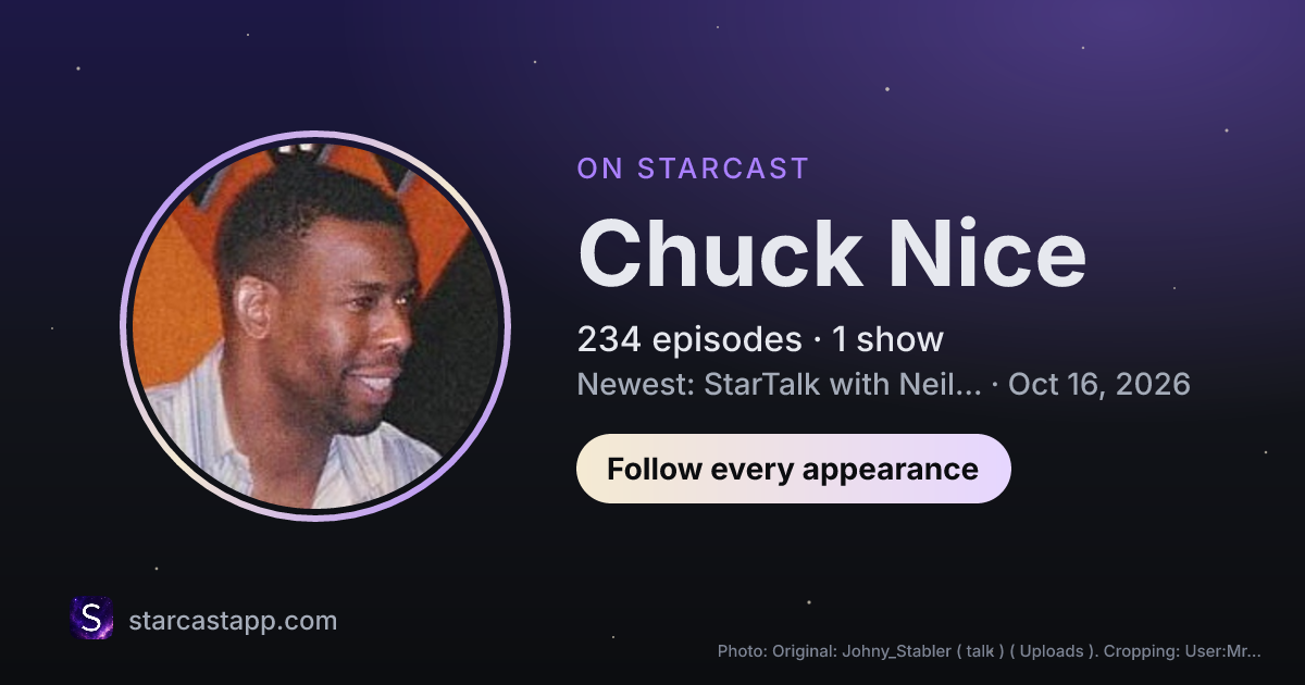 The preview card for Chuck Nice